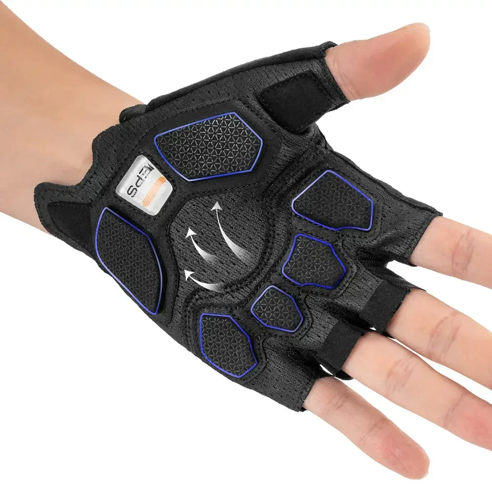 Rockbros TLS004 ROAD TO SKY Short Shock Absorbing Cycling Gloves S - Baltas