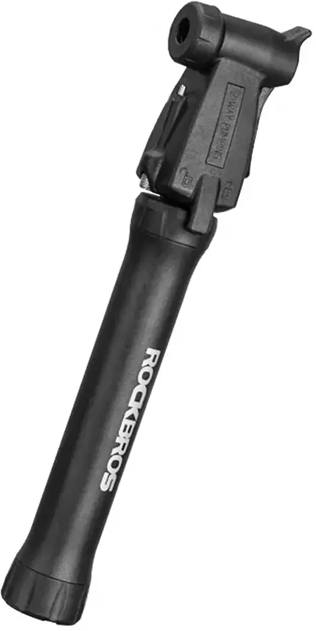 ROCKBROS TM-1701P 80 PSI Mini Bicycle Pump for Presta and Schrader Valves - Juodas