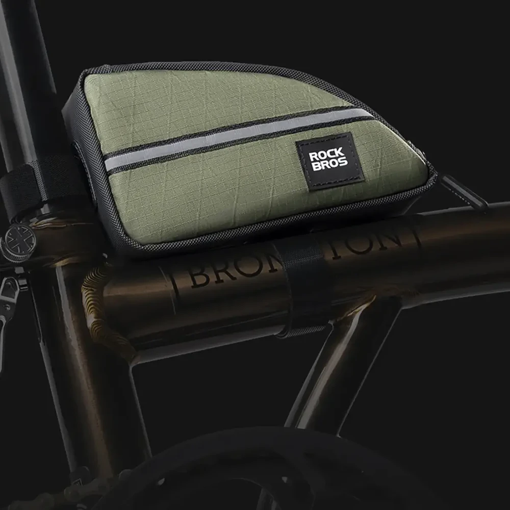 Rockbros Triangle Bike Frame Bag 0.8l – žalios spalvos