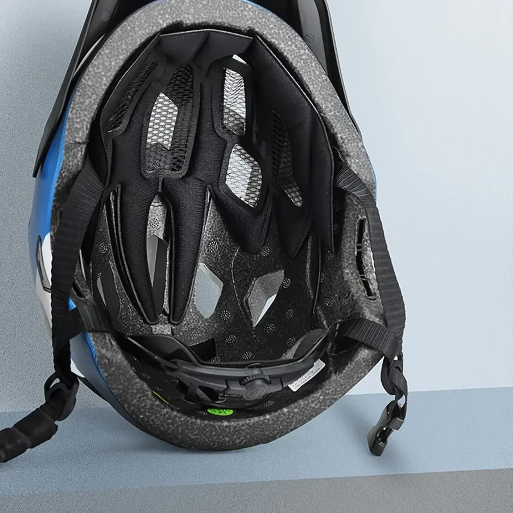 Rockbros TS-61 10110061002 Vaikiškas dviračio šalmas su nuimamu smakru, dydis M (54-57) - Mėlyna