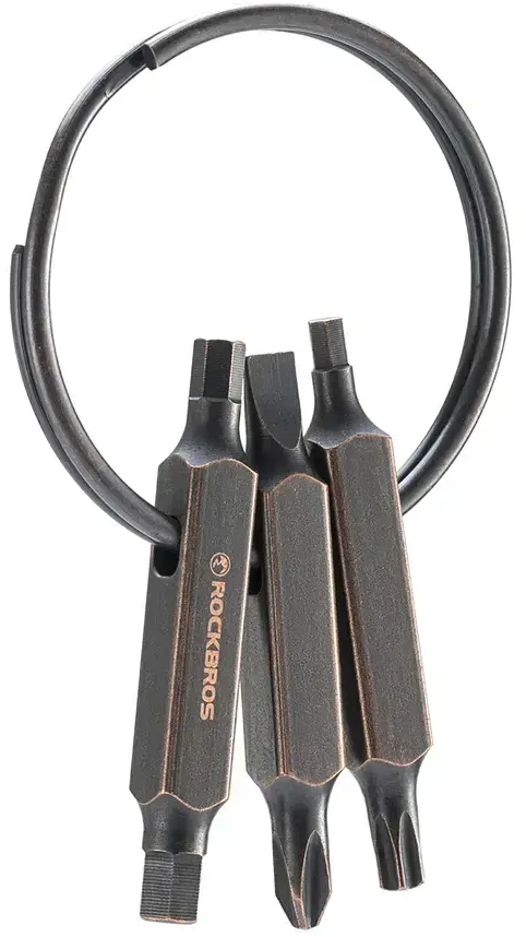 Rockbros VK-ARCO3 ROAD TO SKY Multitool 6-in-1 Keychain - Brown