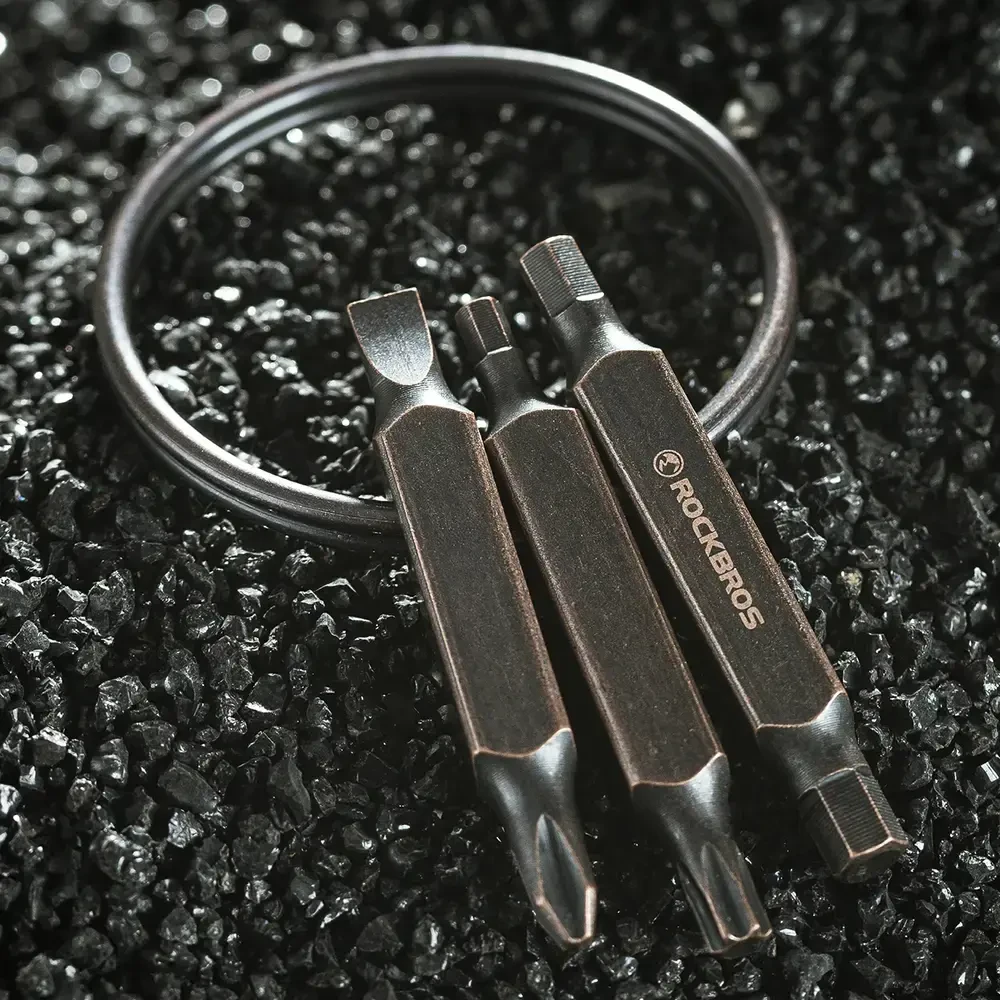 Rockbros VK-ARCO3 ROAD TO SKY Multitool 6-in-1 Keychain - Brown