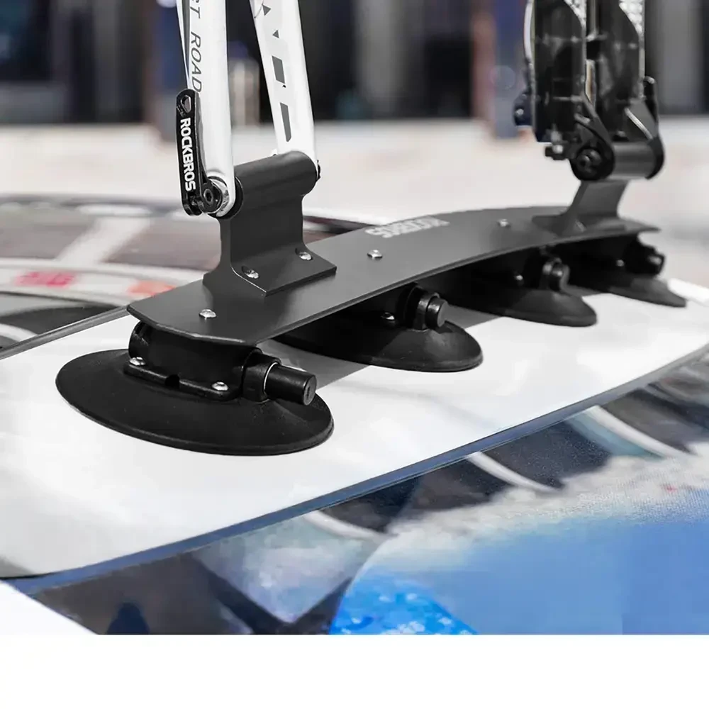 Rockbros XP1002 Stogo bagažinė su siurbtuku 2 dviračiams - Juodas