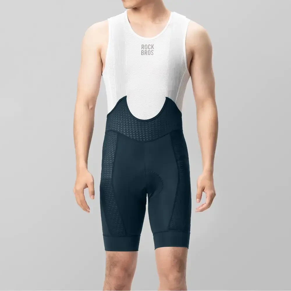 Rockbros YDDK009 Men's Cycling Bib Shorts with Pad Size XL - Dark Mėlyna