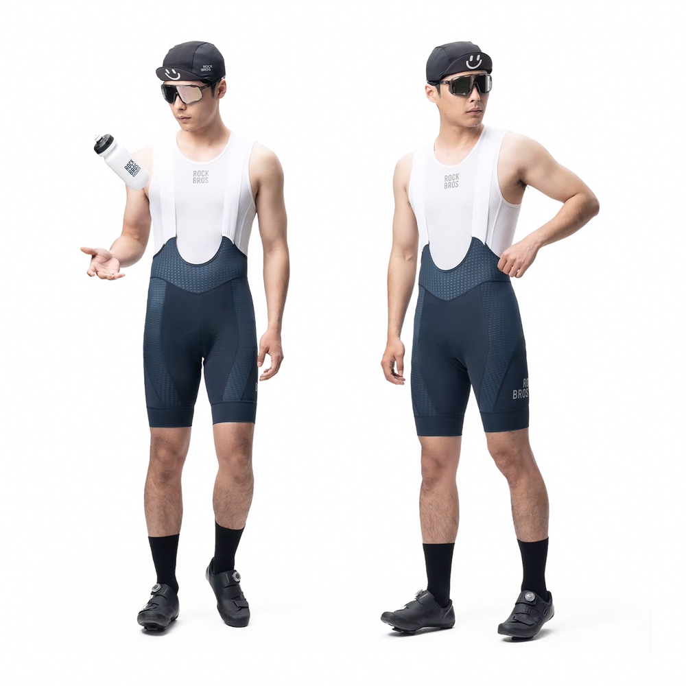 Rockbros YDDK009 Men's Cycling Bib Shorts with Pad Size XL - Dark Mėlyna