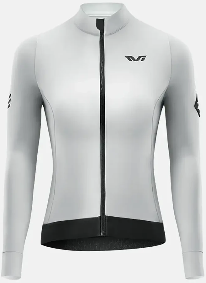 Rockbros YDWT006 TVI women's cycling jersey insulated autumn/winter S - baltas and pilka