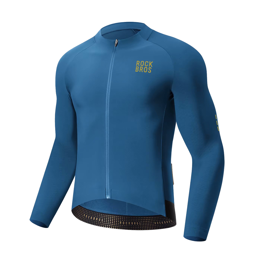 Rockbros YDWT020 Diamond pavasario/rudens/žiemos dviratininko marškinėliai, XL dydis - Mėlyna