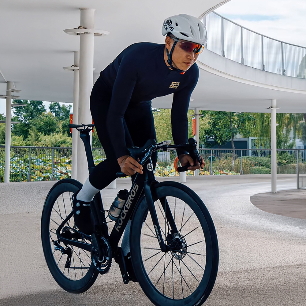 Rockbros YDWT020 Diamond cycling jersey spring/autumn/winter dydis L - juodas