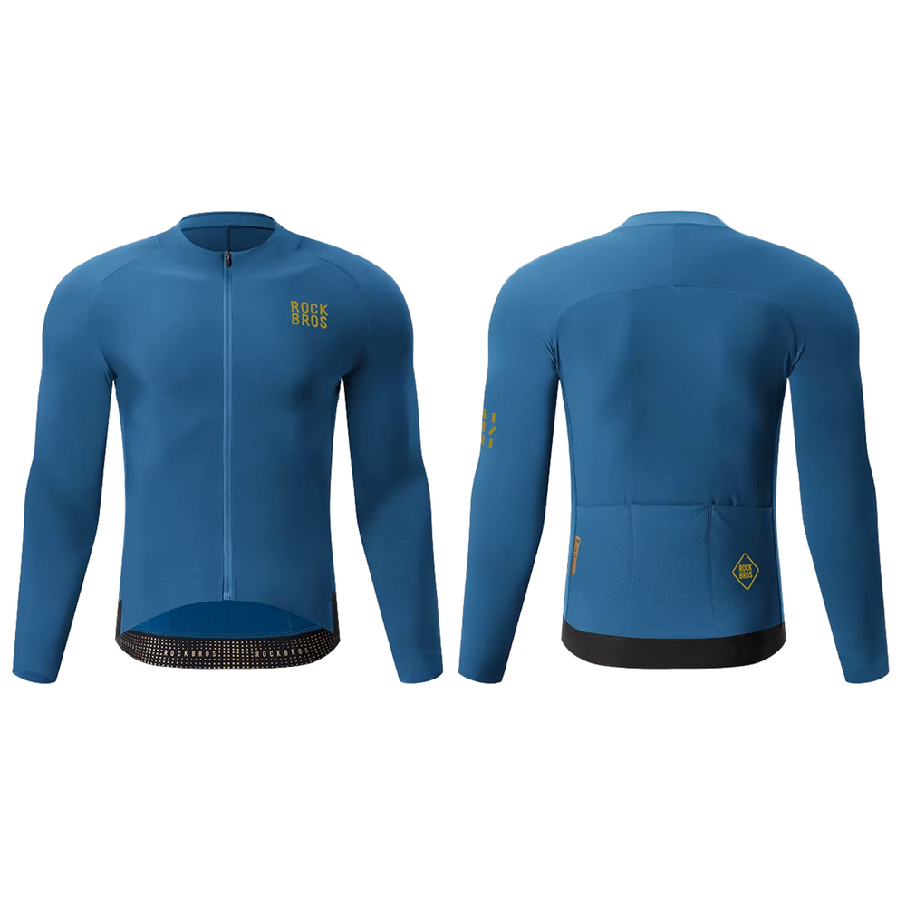 Rockbros YDWT020 Diamond pavasario/rudens/žiemos dviratininko marškinėliai, XL dydis - Mėlyna