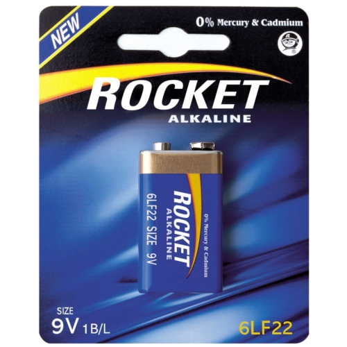 Rocket Alkaline 9V 620mAh baterija, 1 vnt.