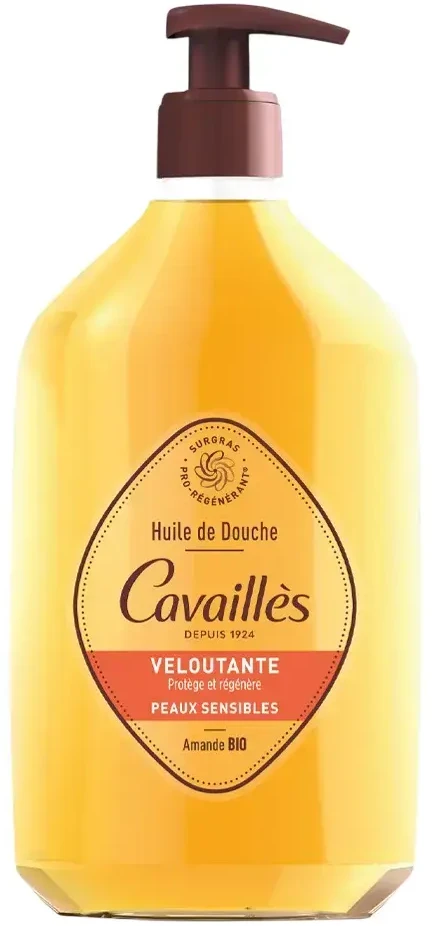 „Roge Cavailles“ migdolų aliejaus minkštinamasis dušo aliejus visiems odos tipams, 750 ml