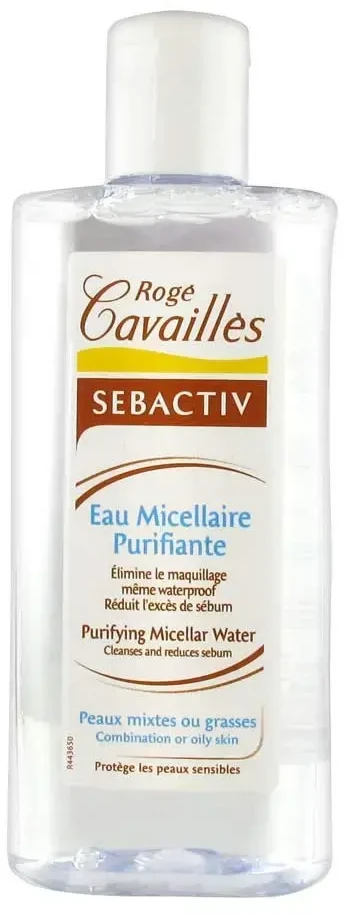 Roger Cavailles, Sebactiv, valomasis, micelinis Vanduo, visiems odos tipams, 250 ml *Testuojamasis rinkinys