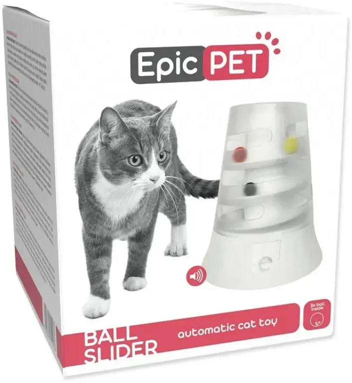 Žaislas katėms: „Placek Cat Epic Pet“ automatinis kamuoliukas-slankiklis 20 cm.