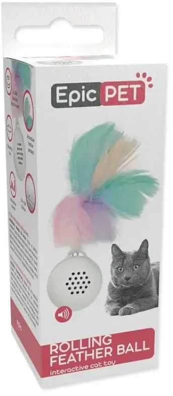 Katės žaislas: Placek Cat Epic Pet riedantis plunksnų kamuoliukas 4 cm