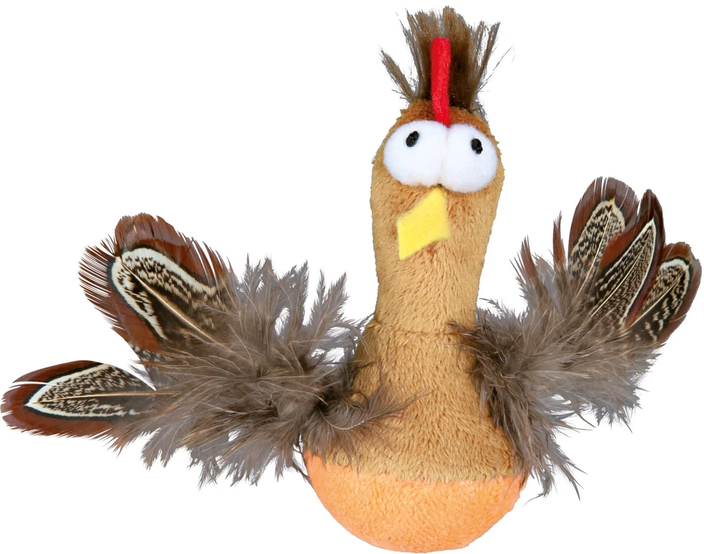 Trixie Roly-poly žaislas Višta su katžole, garsinis, 10cm