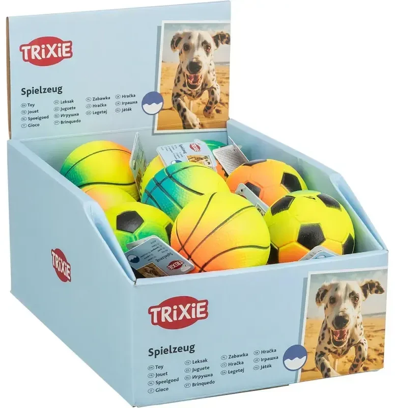 Trixie neoniniai minkšti guminiai kamuoliukai, 15 vnt./pak trečia. 7cm Plaukiojantis