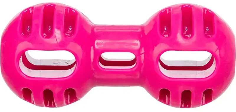 Trixie Soft & Strong hantelis, žaislas šunims, rožinis, TPR, 14,5 cm