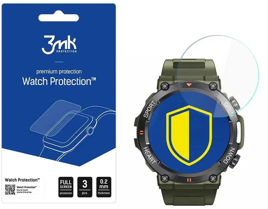 3mk Watch Protection™ v. FlexibleGlass hibridinis stiklas ir Rubicon RNCE95