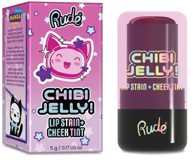 Rude Cosmetics Chibi Jelly Lip & Cheek Balm 2-In-1 Koneko, 5 g