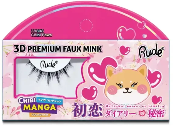 Rude Cosmetics Chibi Manga Faux Mink - Chibi Paws False Blakstienos