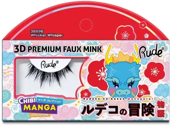 Rude Cosmetics Chibi Manga Faux Mink - Whisker Whisper False Blakstienos