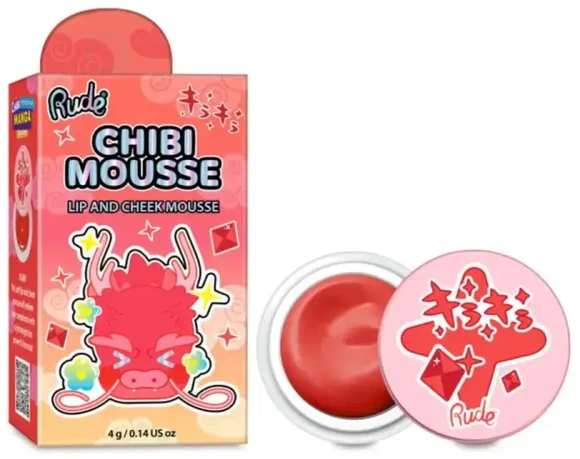 Rude Cosmetics, Chibi Mousse, Lip & Cheek Balm 2-In-1, Toasty, 4 g
