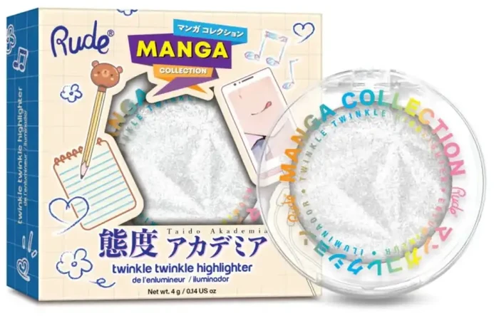 Rude Cosmetics Twinkle Twinkle Illuminating Highlighter Palette Kirei-Sama's Playlist, 4 g