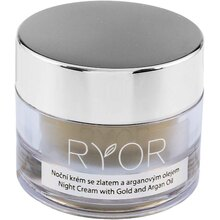 RYOR Argan Care with Gold Night Kreminis naktinis veido kremas su auksu ir arganų aliejumi, 50 ml