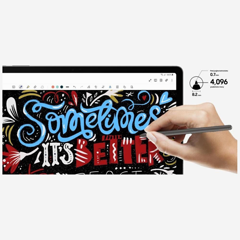 112803 „Stylus“ Samsung S Pen, skirtas Galaxy Tab S9 FE/+ S10 FE/+, baltos spalvos