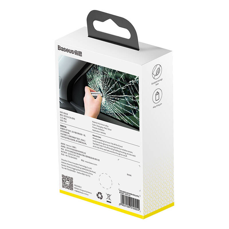 Safe Hammer Baseus Sharp Tool (sidabrinis)