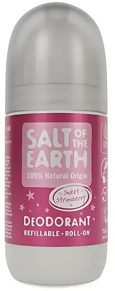 „Salt Of The Earth“ natūralus rutulinis dezodorantas „Saldžioji braškė“ (Dezodorantas rutulinis), 75 ml