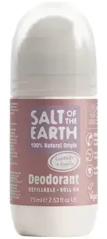 Salt Of The Earth natūralus rutulinis dezodorantas su levandų ir vanilės aromatu (Deo Roll-on), 75 ml
