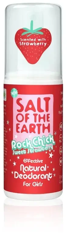 Salt Of The Earth Natural Dezodorantas Purškiklis Rock Chick Sweet Strawberry ( Natura l Dezodorantas), 100 ml