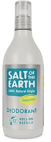 „Salt Of The Earth“ natūralaus rutulinio dezodoranto papildymas be kvapo (dezodoranto papildymai), 525 ml