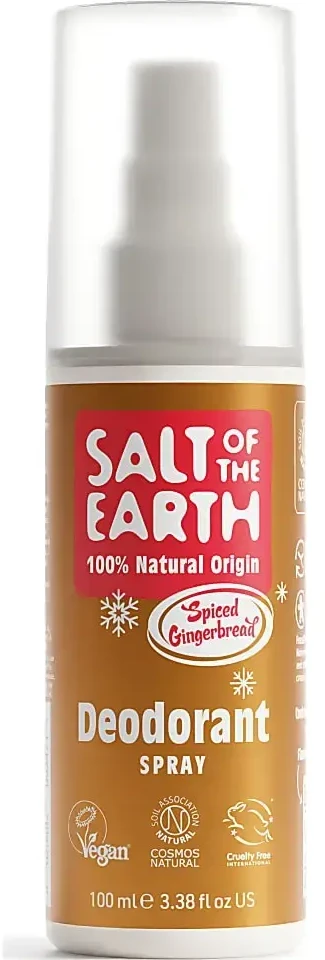 Salt Of The Earth Natural deodorant spray Spiced Gingerbread (Dezodorantas Purškiklis), 100 ml