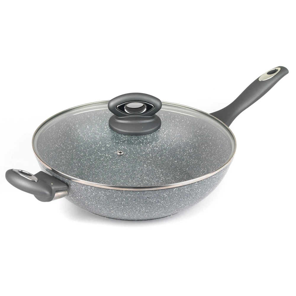 Salter BW02772G2MOR Marblestone Wok 28 cm, Pilkas