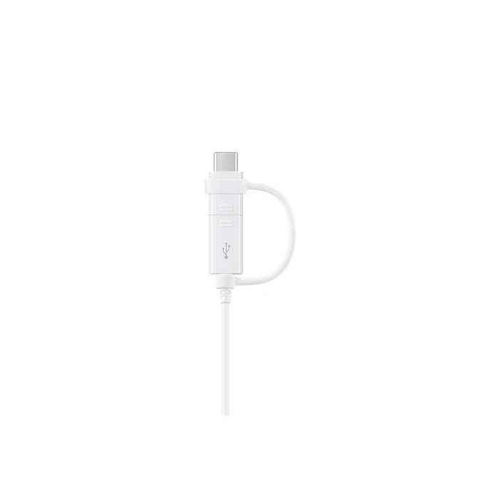 „Samsung“ kombinuotasis laidas (USB-C ir mikro-USB), baltas