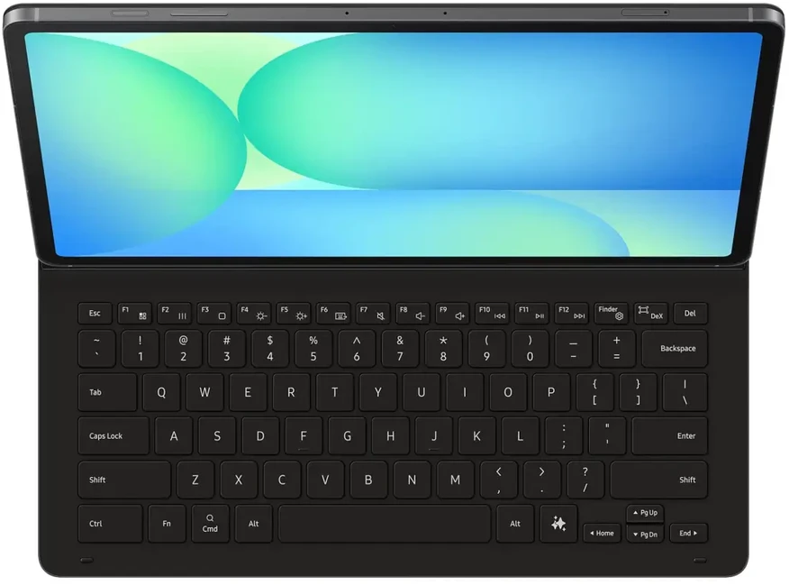 Samsung Book Cover Keyboard Slim AI Key phone case for Galaxy Tab S10 FE+ juodas