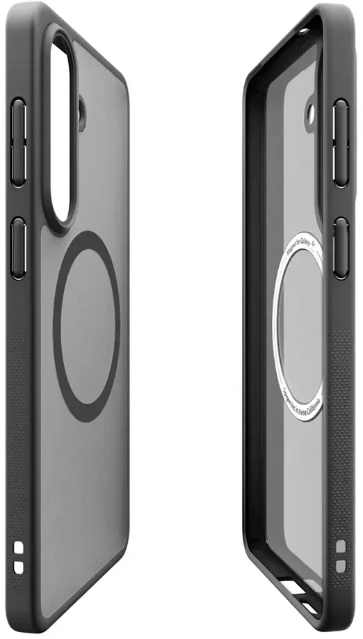 „Spigen Capella“ telefono dėklas su „MagSafe“ palaikymu, skirtas „Samsung Galaxy S26+“, juodas