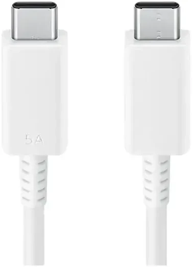 „Samsung“ duomenų perdavimo ir įkrovimo laidas | USB-C į USB-C | 100 W | 1,8 m | baltas (OEM)