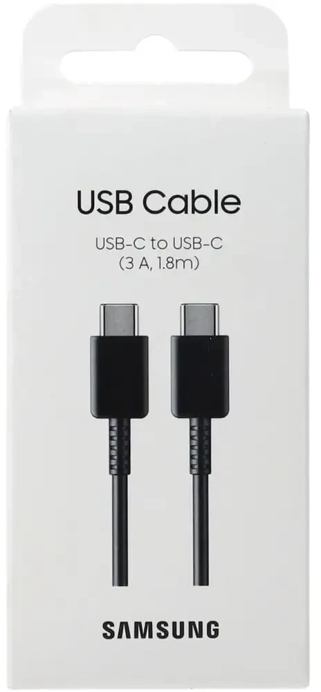 USB kabelis originalus Samsung EP-DX510JBEGEU Type-C-Type-C 1.8m pakuotėje juodas