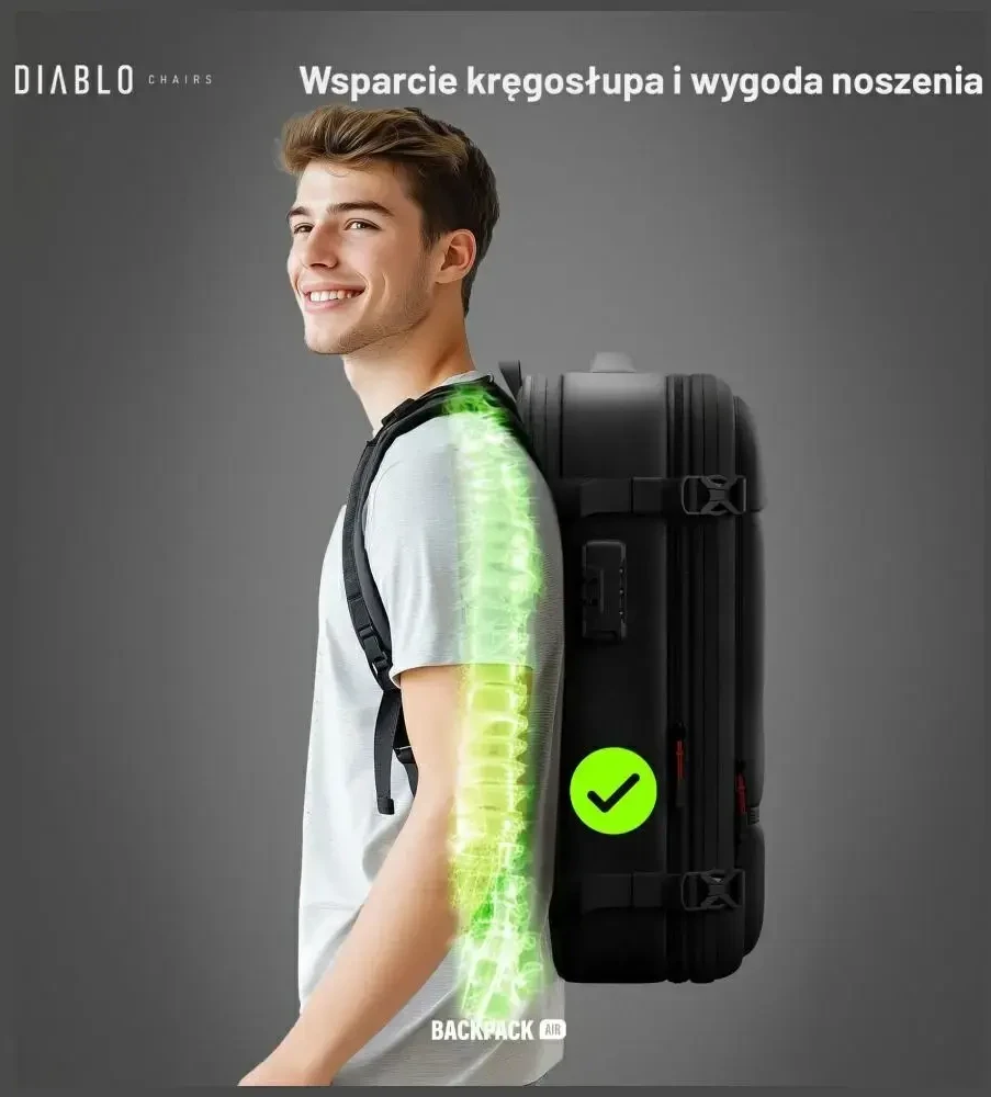 Daugiafunkcinė vakuuminė kuprinė Diablo Chairs Backpack Air juodos spalvos