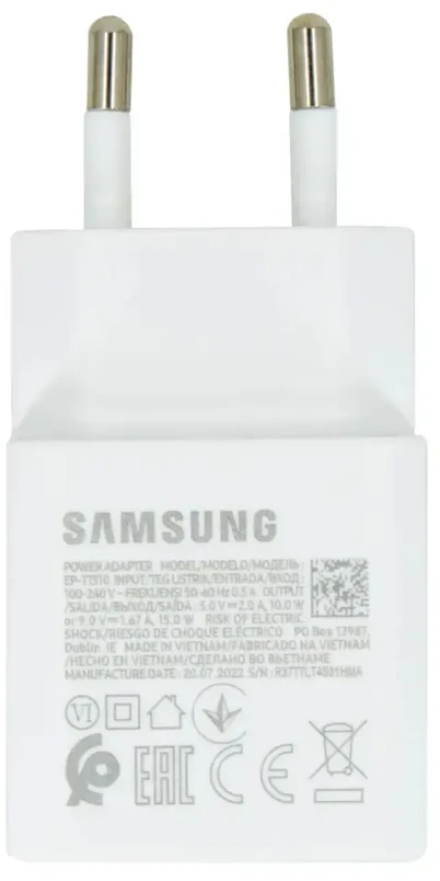 112803 EP-T1510EWE Samsung USB-C 15W kelioninis įkroviklis be pakuotės