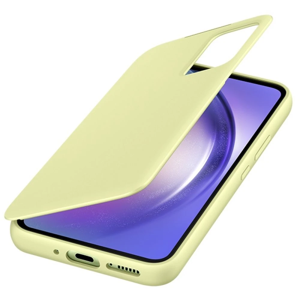 „Samsung Galaxy A34 Smart View“ piniginės dėklas Lime