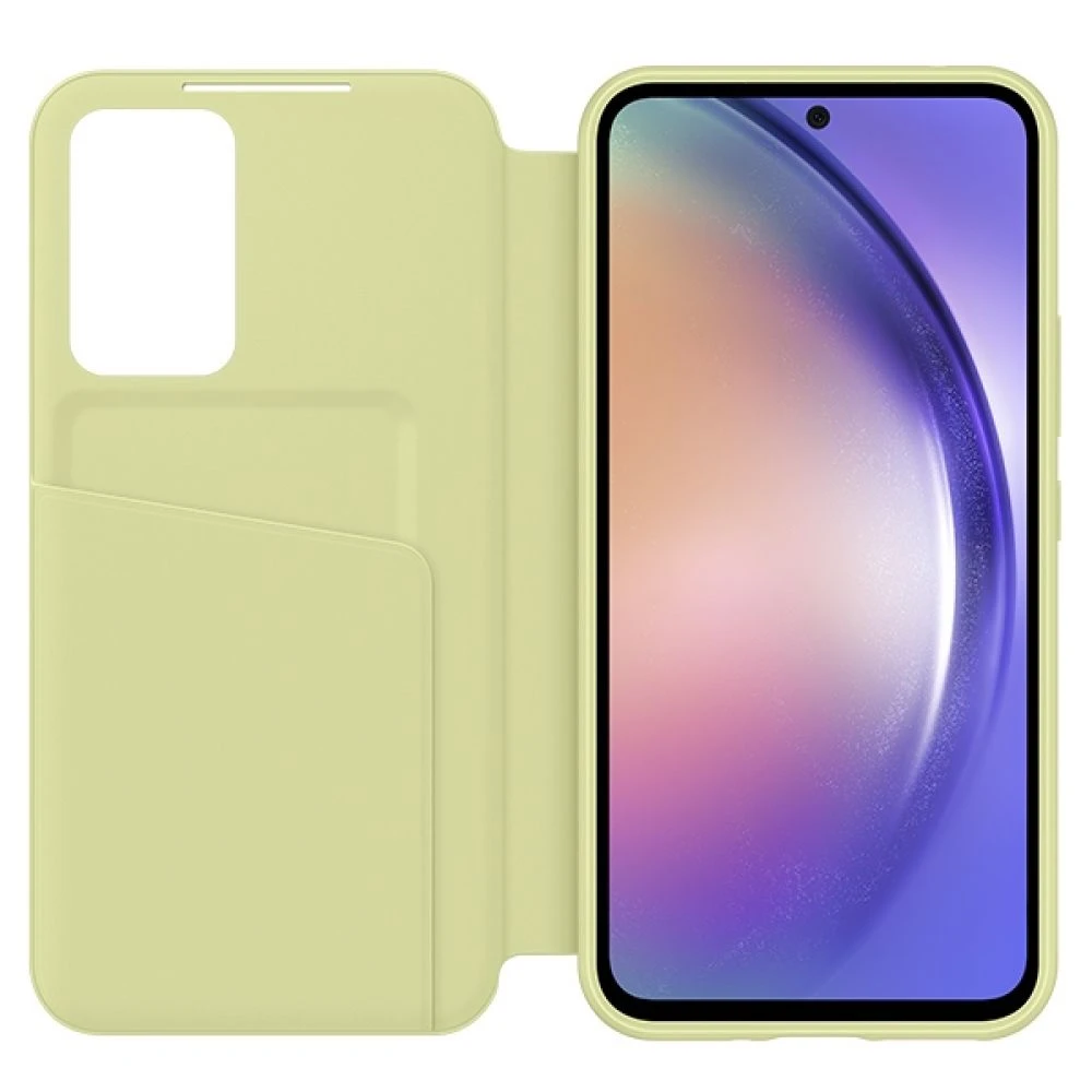 „Samsung Galaxy A34 Smart View“ piniginės dėklas Lime