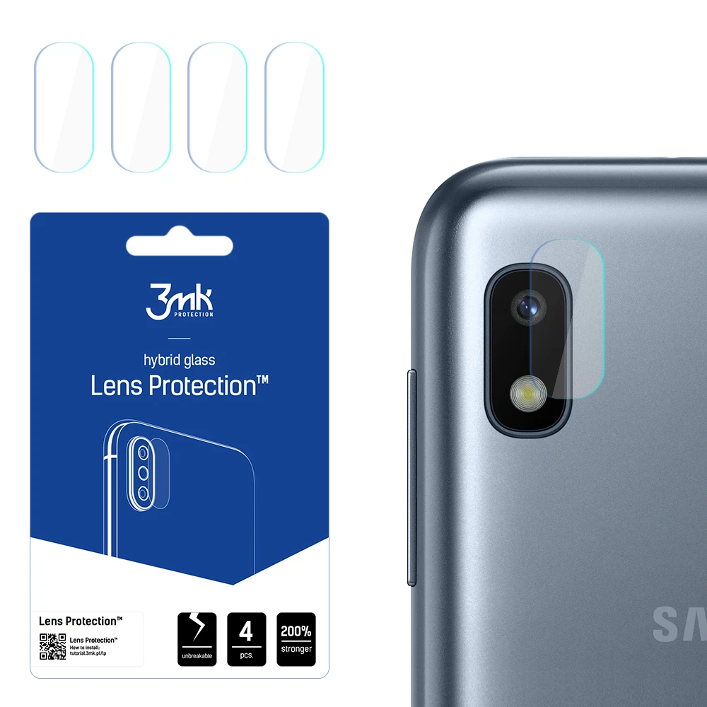 HYBRID GLASS 3MK FLEXIBLE GLASS LENS SAMSUNG GALAXY A10 FOR CAMERA 4 PCS.