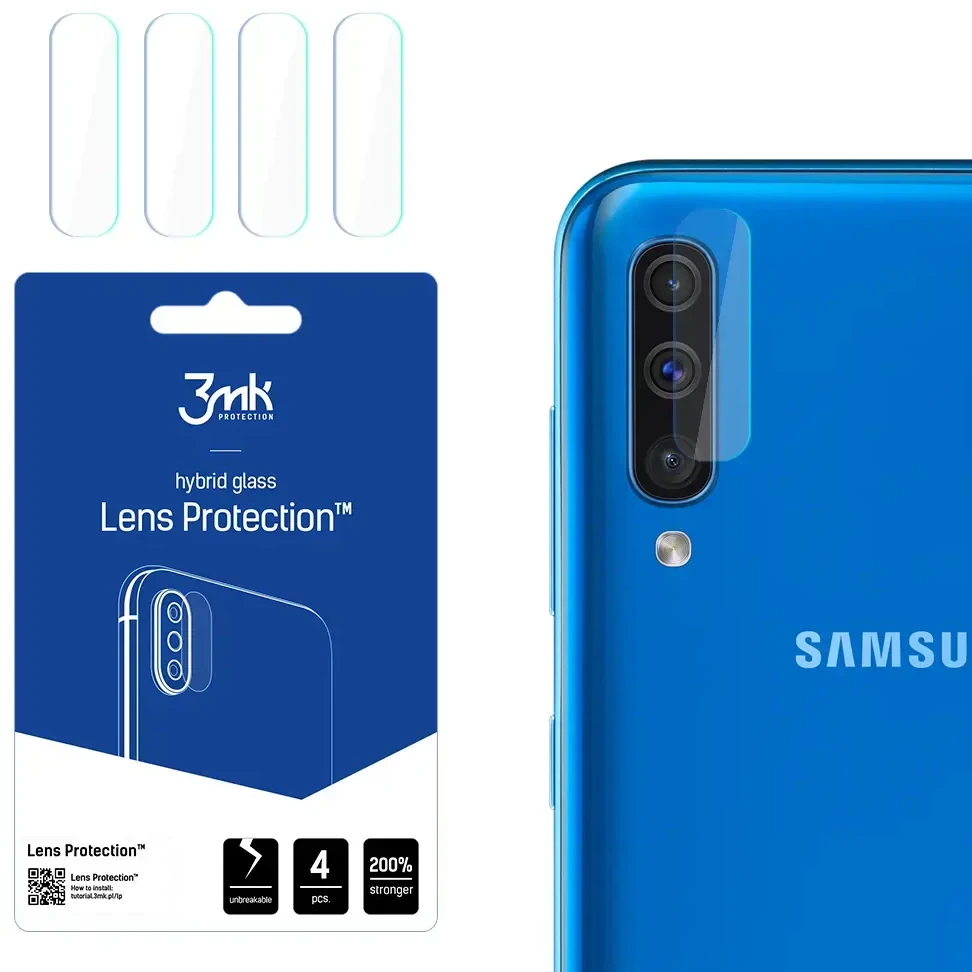 HYBRID GLASS 3MK FLEXIBLE GLASS LENS SAMSUNG GALAXY A50 FOR CAMERA 4 PCS.