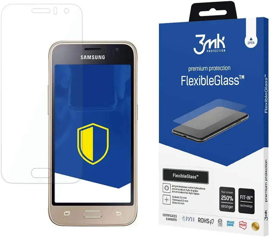 „3MK Hybrid Glass FlexibleGlass“, skirtas „Samsung Galaxy J1 J120 2016“