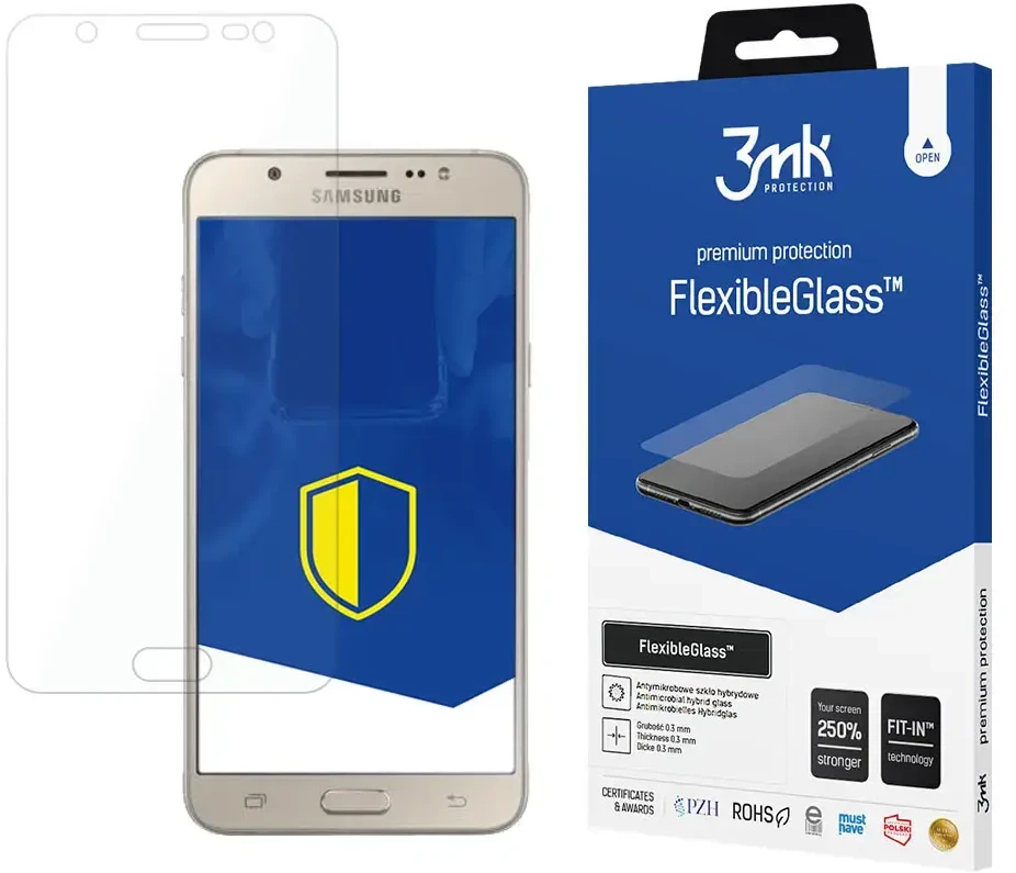 3MK FlexibleGlass ekrano apsauga, Samsung, Galaxy J7, hibridinis stiklas, skaidrus