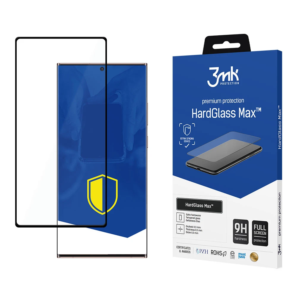 LCD apsauginis stikliukas 3MK Hard Glass Max Finger Print Samsung N985 Note 20 Ultra juodas